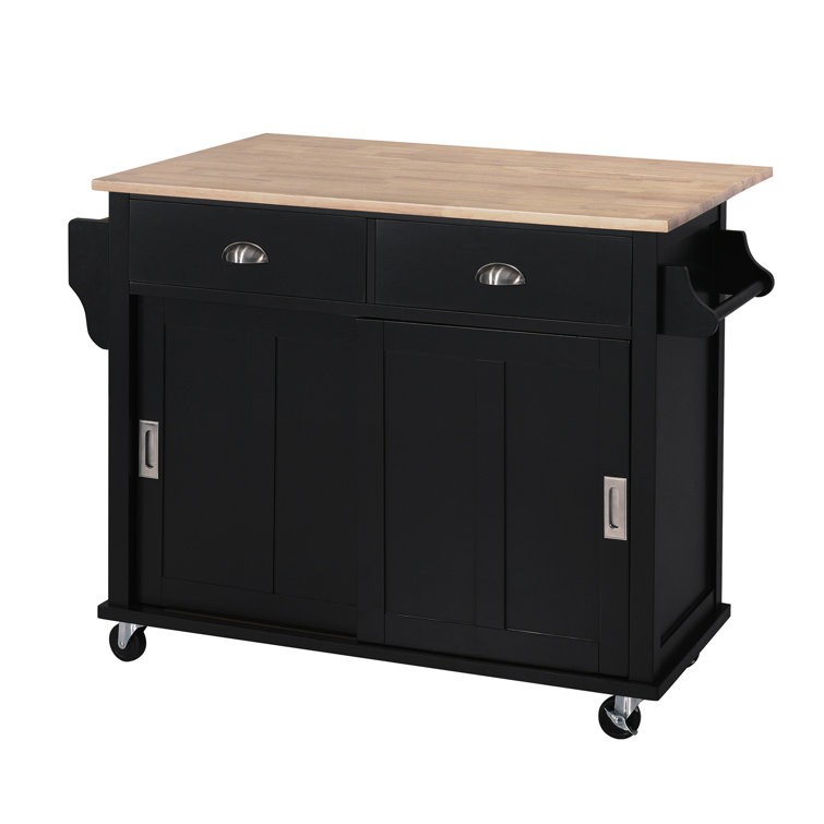 Red Barrel Studio® Solid Wood Kitchen Cart Wayfair